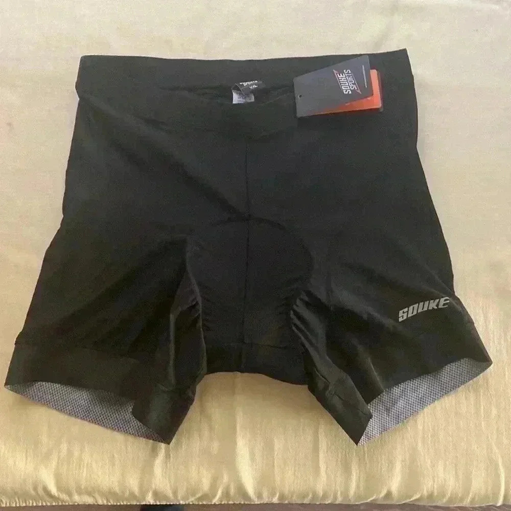 Souke Sports Black Men’s Padded Cycling Shorts NWT Size XXL